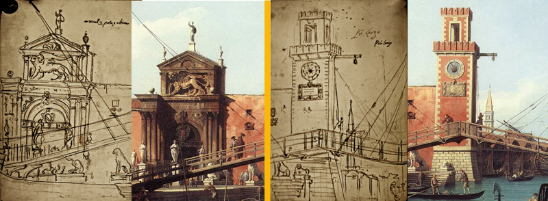 RealPreCinema's tweet image. 1743
GIOVANNI ANTONIO CANAL (CANALETTO) (1697-1768)
At the Galleria dell'Accademia in Venice, there is a collection of views that #Canaletto made in the city with his portable #CameraObscura. They are not simple sketches but rigorous preparatory perspective drawings (below).
