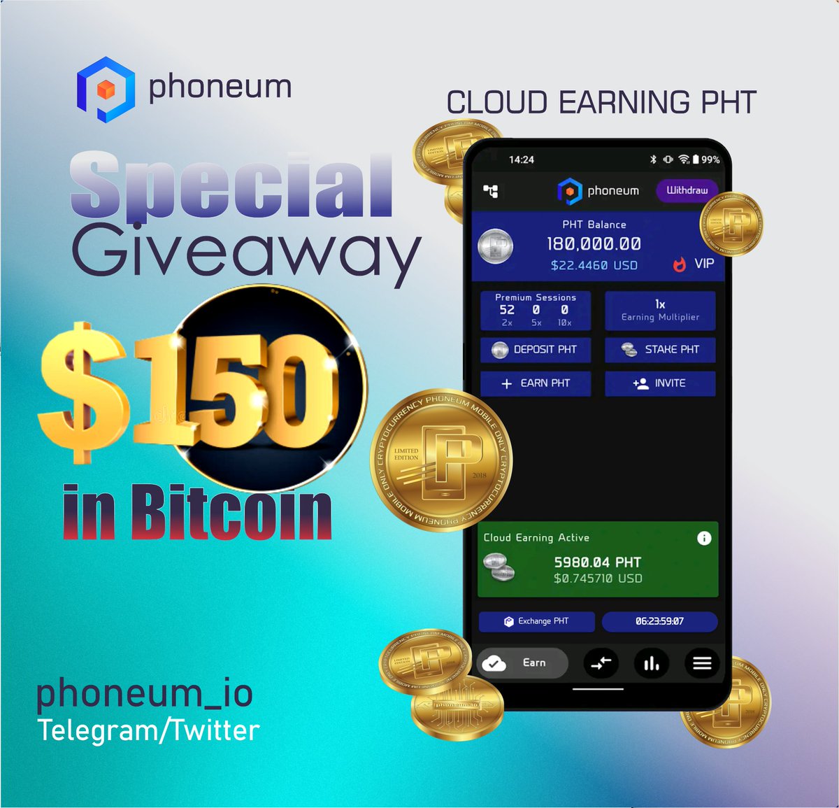 Phoneum Cloud Mining tweet media