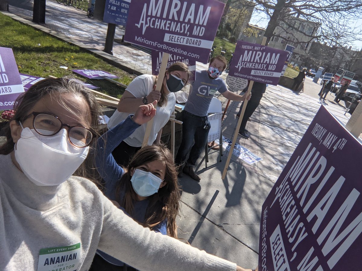 DrNataliaLinos's tweet image. Live in #Brookline? Town elections are on May 4th! You can also vote early TODAY at Town Hall. Come say hello and join me in voting for @Miriam4Bkline for Select Board + @cscottnet for Moderator if you want a Brookline that works for everyone! I'm also on the ballot for TMM p6.
