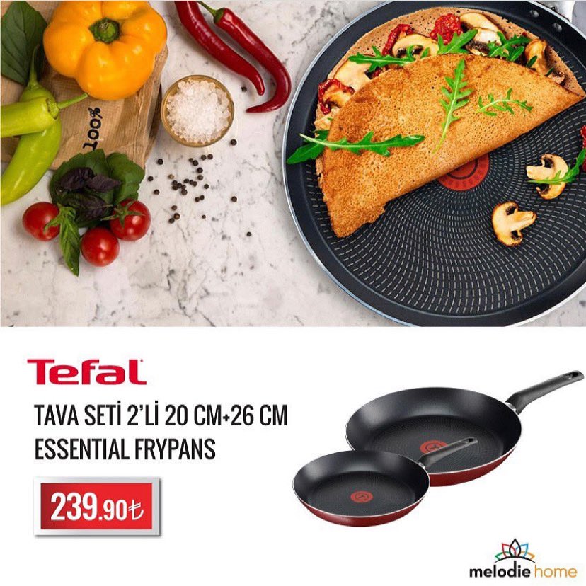 Çok kullanışlı tava seti 🍳 
<a href="/tefalturkiye/">Tefal Türkiye</a> #tefal #tavaseti #melodiehome #izmir #toptansatış