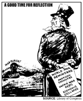 From 1921 until 1936, the general premise of American policies regarding potential future wars with major world powers was that they could almost all be avoided. Japan was a possible exception.