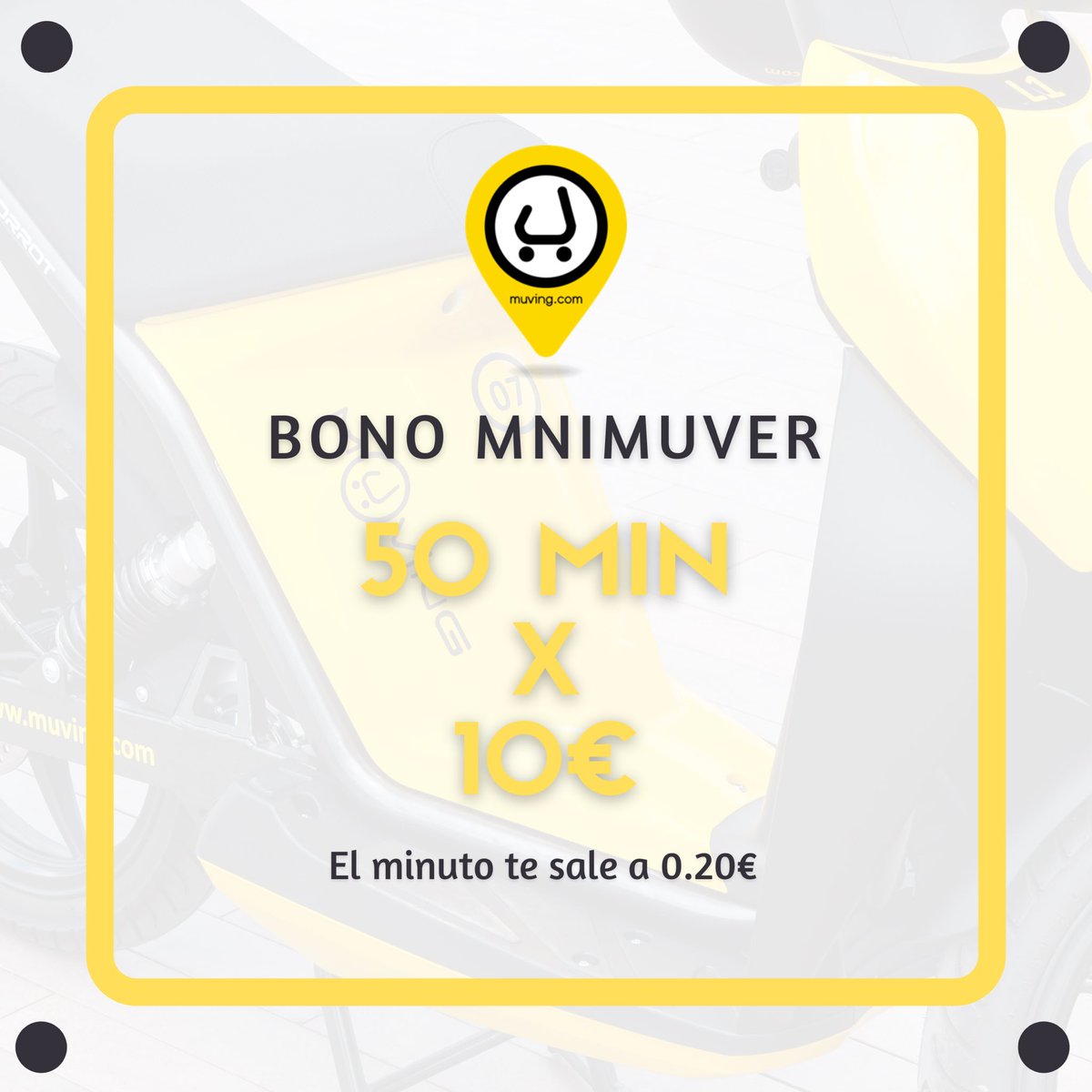 🟡 #muévetesindejarhuella por tu ciudad con la mejor tarifa:

✅ 50 min X 10€.

Para adquirirlo solo tienes que acceder a tu perfil de usuario.
➡️ backend.muving.com/customer.html

#motosharing
#movilidadsostenible 
💛🛵