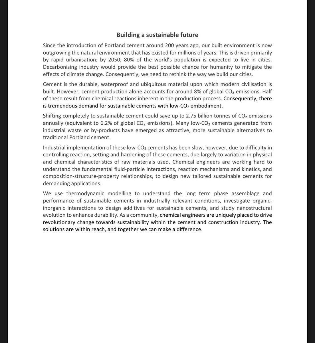 In second place for our #ArticleCompetition is Brant Walkley's article on 'Building a Sustainable Future'.

Congratulations and thanks for the insightful article Brant!

#chemicalengineering #sustainability