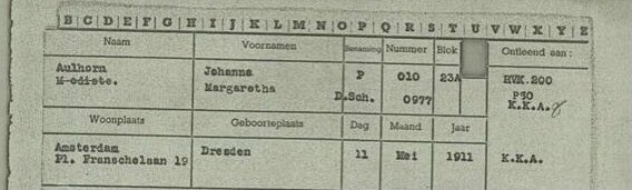 On that same date, Margarete Johanna Aulhorn, registered at the very same address, She too arrived from Paris and she too was a hat designer. Born in Dresden in May 1911, Margarete was eleven years younger than Arno. The couple weren’t married, but were evidently partners.