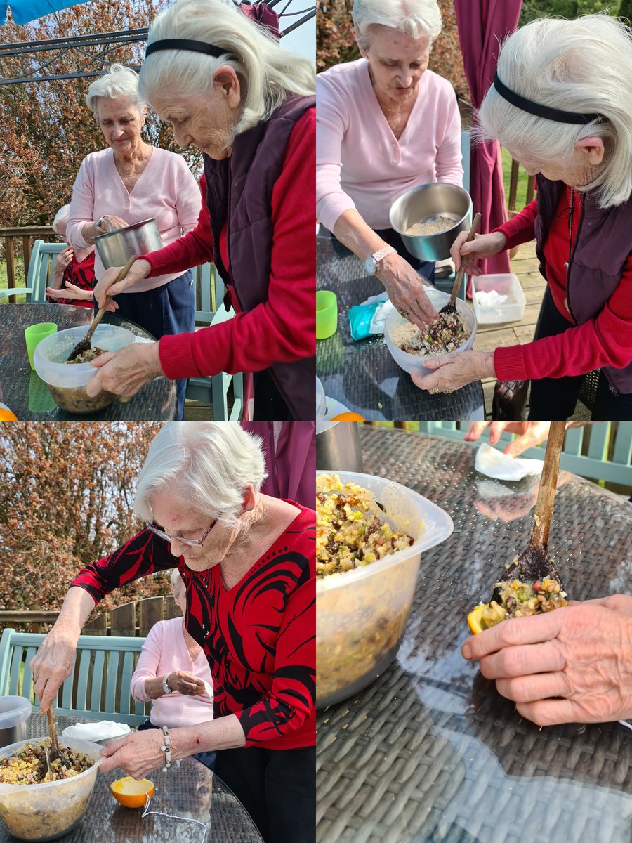 Grangecarehome4's tweet photo. Residents making fruit & seed birds feeders. Eileen decided it wasn't a day for work but for sunbathing! Quite right π
@DenisePentland1 @vallen5555 #carehome #carehomes #isolation #Isolationuk #lockdown #lockdownuk https://t.co/79JlQ0rIoC