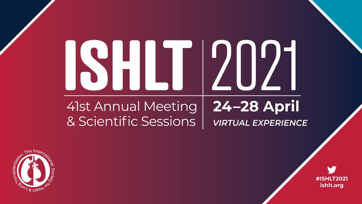 ISHLT2021 kicks off in just a few hours! We'll be keeping you up to date here on Twitter. Stick with us by following <a href="/ISHLT/">The ISHLT</a> or watching the tag #ISHLT2021 for all the latest information and highlights on the 41st Annual ISHLT Annual Meeting &amp; Scientific Sessions.