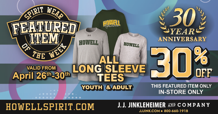 It's our 30 year anniversary!
In honor of that - We're featuring showroom items weekly that will be on sale. 
🚨30% Off All In-Stock Howell Long Sleeve Tees!🚨
 *in-store purchase only*
Open 9am - 530pm - Mon - Fri.
☎517.546.4345
📧info@jjjink.com
#anniversary #howell #sale
