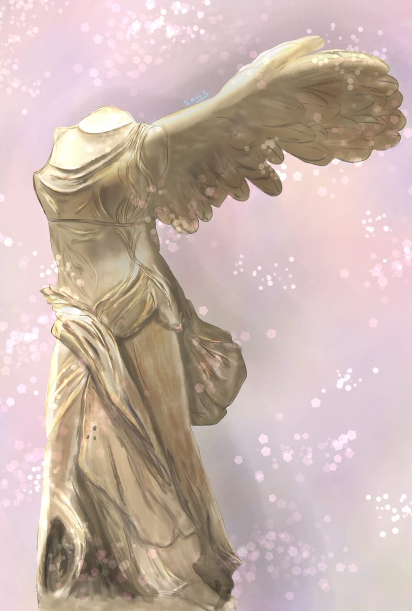 Saki H S ニケ像 T Co Rvprrznyjg Artstreet Medibang イラスト 世界の名画ファンアートコンテスト アイビスペイント ルーブル美術館 ニケ像