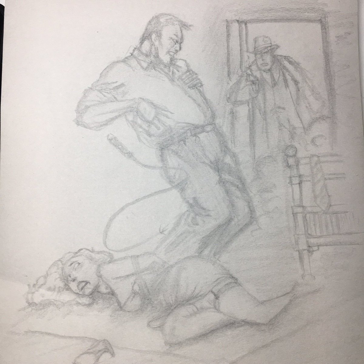 DougGra38399255's tweet photo. Late night doodles on newsprint, trying to channel some Spicy Detective #Pencildrawing #pencilsketch #pencildoodles #pencilsketches #sketchoftheday https://t.co/ijYt6IjYxh