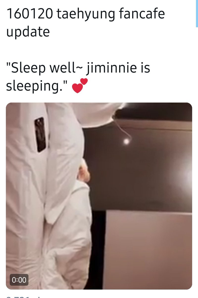 and now a sleeping jimin from Taehyung's pov   again with the flexing