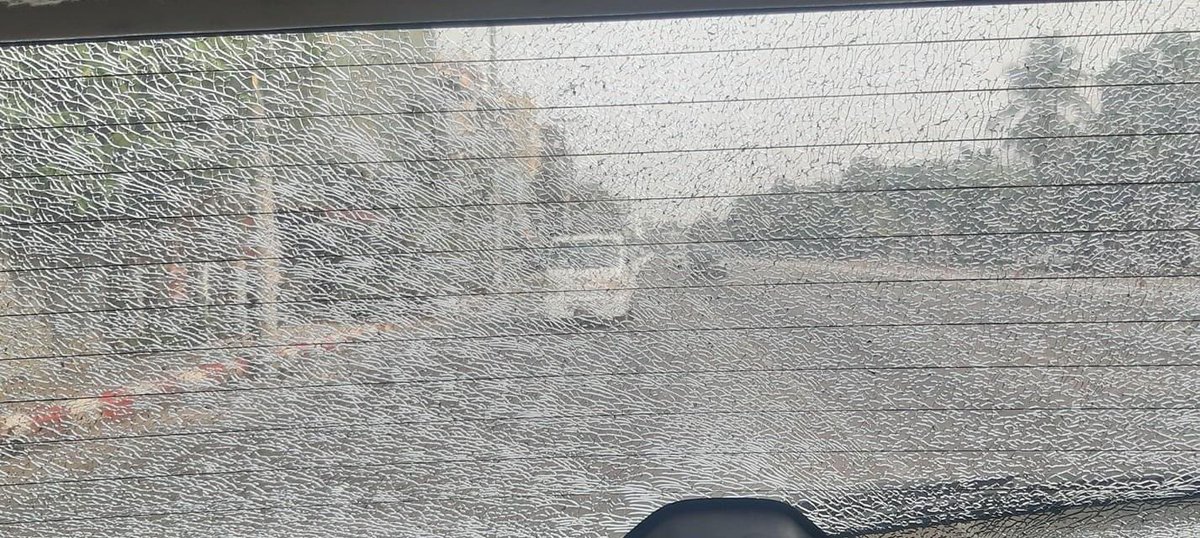 Haruonchill's tweet photo. Terrorists have deployed on the roads of Yangon inspecting all passers-by &amp; vehicles. They fired at a private vehicle after they’ve done inspecting at the corner of Byamaso Road &amp; Waizayantar Road, SouthOkkala this afternoon &amp; no one’s injured.
#WhatsHappeningInMyanmar
#Apr24Coup https://t.co/YnzGR87mpS