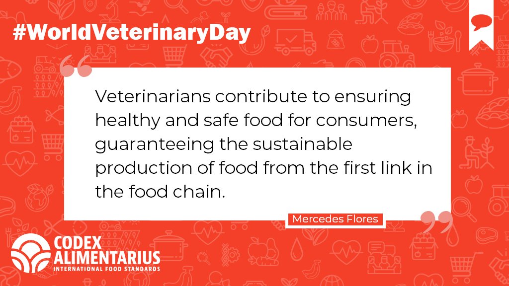  | "Veterinarians contribute to ensuring healthy and safe food for consumers, guaranteeing the sutainable production of  #food from the first link in the food chain"- Mercedes Flores  @Senasa_Peru  #WorldVeterinaryDay2021
