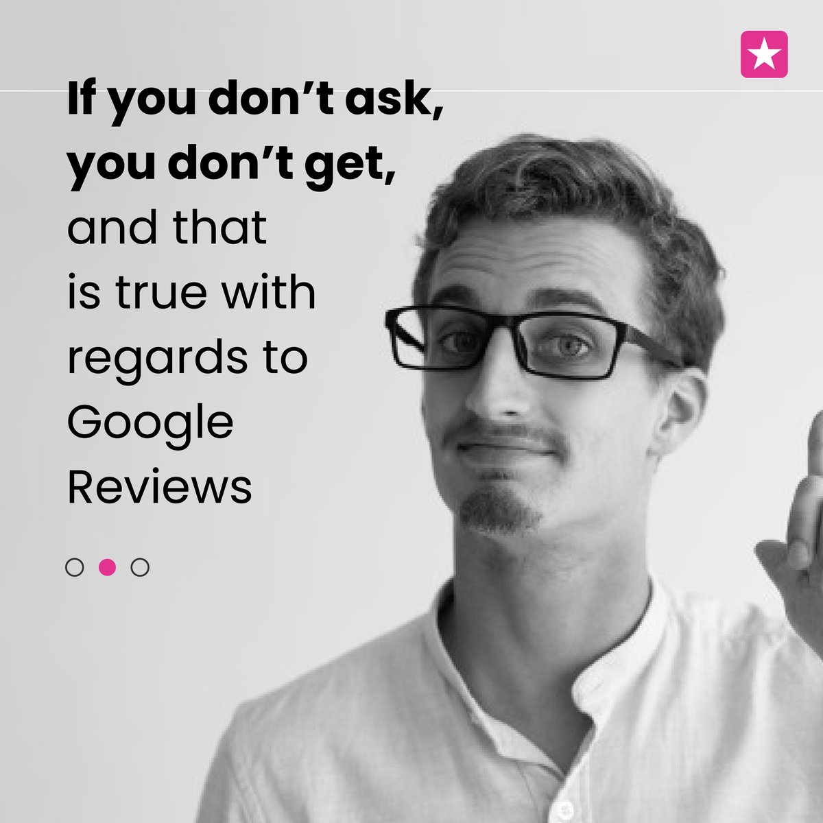 HelloStarloop's tweet image. “Could you please leave me a review?”
.
The reality is that if you don’t ask — you won’t get any.
.
But, there are good and bad ways of asking for reviews. It’s time to stop sounding cheesy. Get more quality reviews with Starloop.com.
.
#onlinereviews #googlereviews