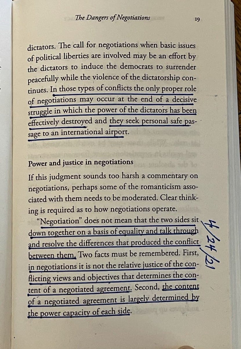 6) Let's look at page 19 in full. Only on my second reading, I don't recall if there is an equal moment anywhere else in his book. But on this page, we have caution that rises to the very level of Machiavelli.