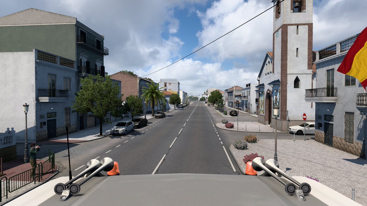 Ferlius3's tweet photo. It is quite difficult driving through #CruisingIberia, because you need to take screenshots every few seconds. Good job, @SCSsoftware ! #ETS2 https://t.co/k1YuYQVCRY