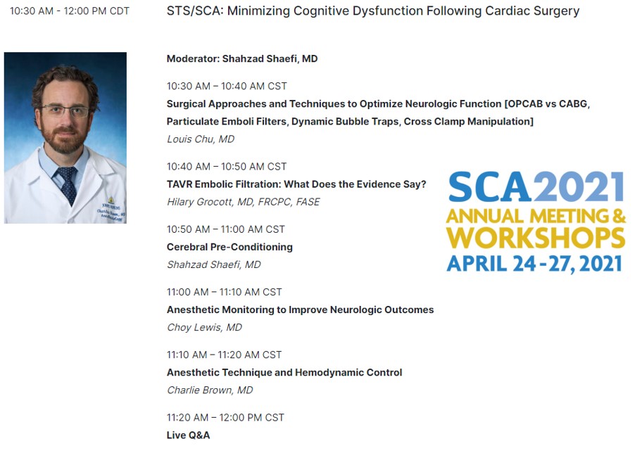 JHU ACCM Education (@accmeducation) on Twitter photo Dr Charlie Brown - speaking on minimizing cognitive dysfunction - True expert in the field - joining other experts on this topic <a href="/hopkinsaccm/">Johns Hopkins ACCM</a> <a href="/HopkinsACCMCard/">Hopkins Cardiac Anes</a> <a href="/scahq/">Society of Cardiovascular Anesthesiologists | SCA</a> #sca2021 #cardiacanesthesia Dr Charlie Brown - speaking on minimizing cognitive dysfunction - True expert in the field - joining other experts on this topic <a href="/hopkinsaccm/">Johns Hopkins ACCM</a> <a href="/HopkinsACCMCard/">Hopkins Cardiac Anes</a> <a href="/scahq/">Society of Cardiovascular Anesthesiologists | SCA</a> #sca2021 #cardiacanesthesia