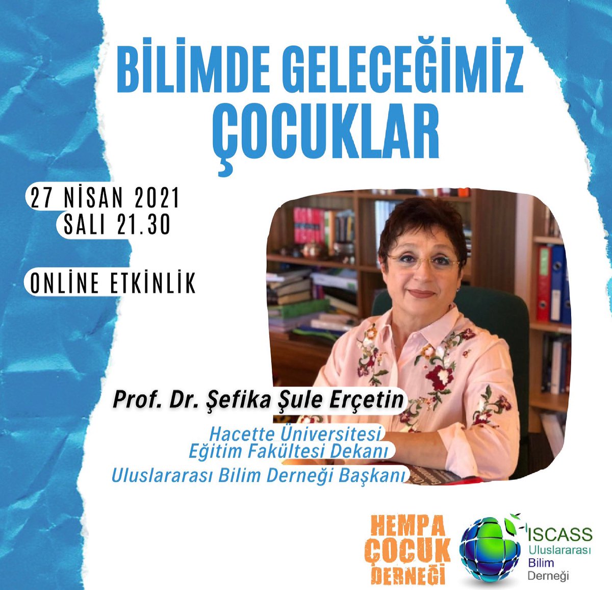 Bilimde Geleceğimiz Çocuklar 🧪🔬

Uluslararası #Bilim Derneği Başkanı ve #Hacettepe Üniversitesi Eğitim Fakültesi Dekanı Prof. Dr. Şefika Şule Erçetin ile çocukların bilimle olan ilgisini konuşuyoruz. 💻 

Online etkinliğe katılmak için mesaj atabilirsiniz.
