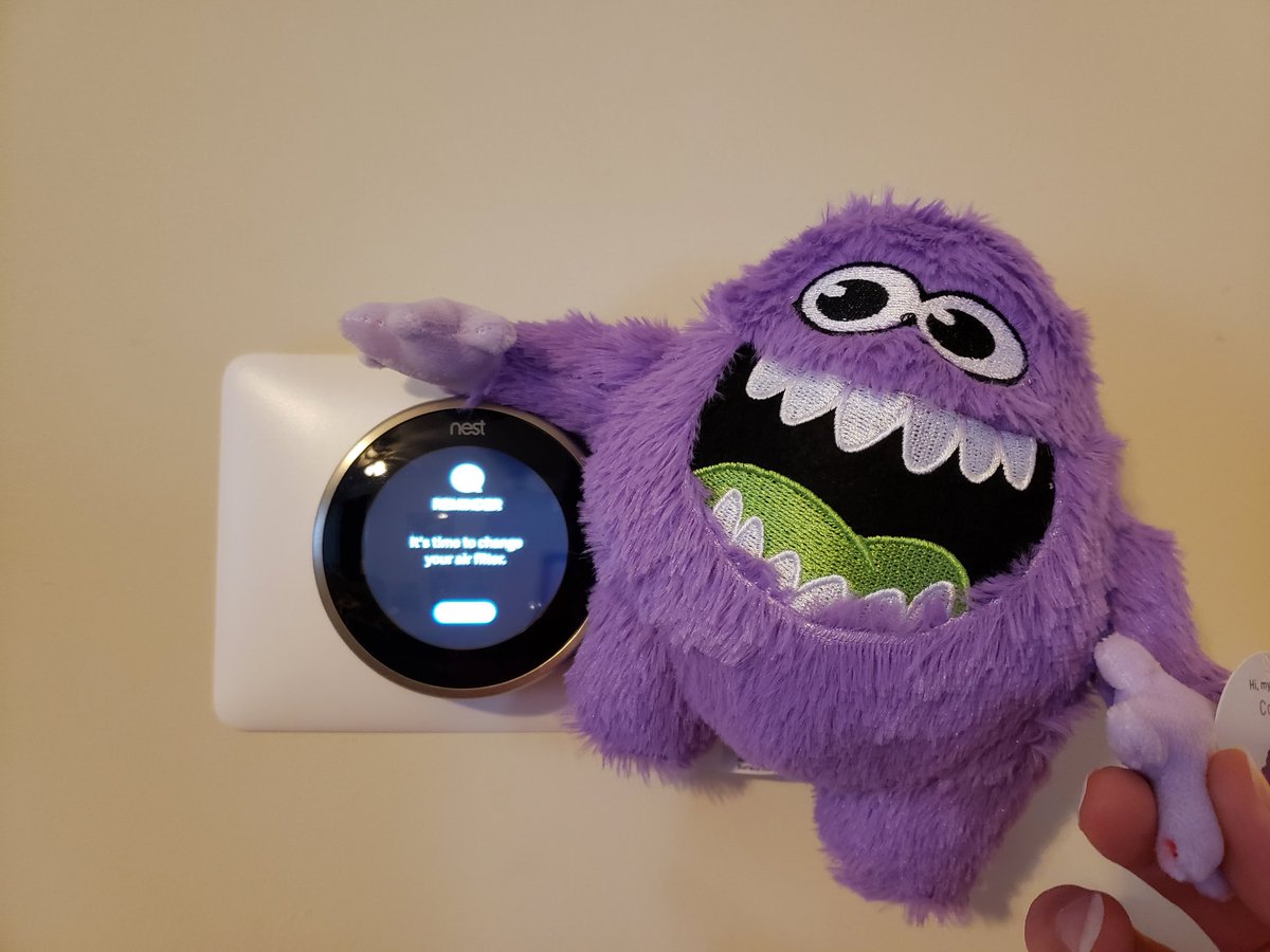 Thanks <a href="/comfortmonster/">Real Comfort Monster</a> for Comfy! He already pointed out that my air filter needs replacing. Such a helpful monster #getrealcomfy