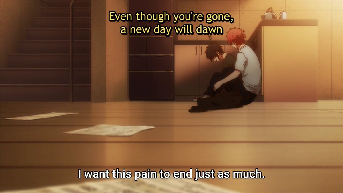 ugetsu kept pushing akihiko away but never in those times he got an idea what would it be without akihiko :)love is pain :)