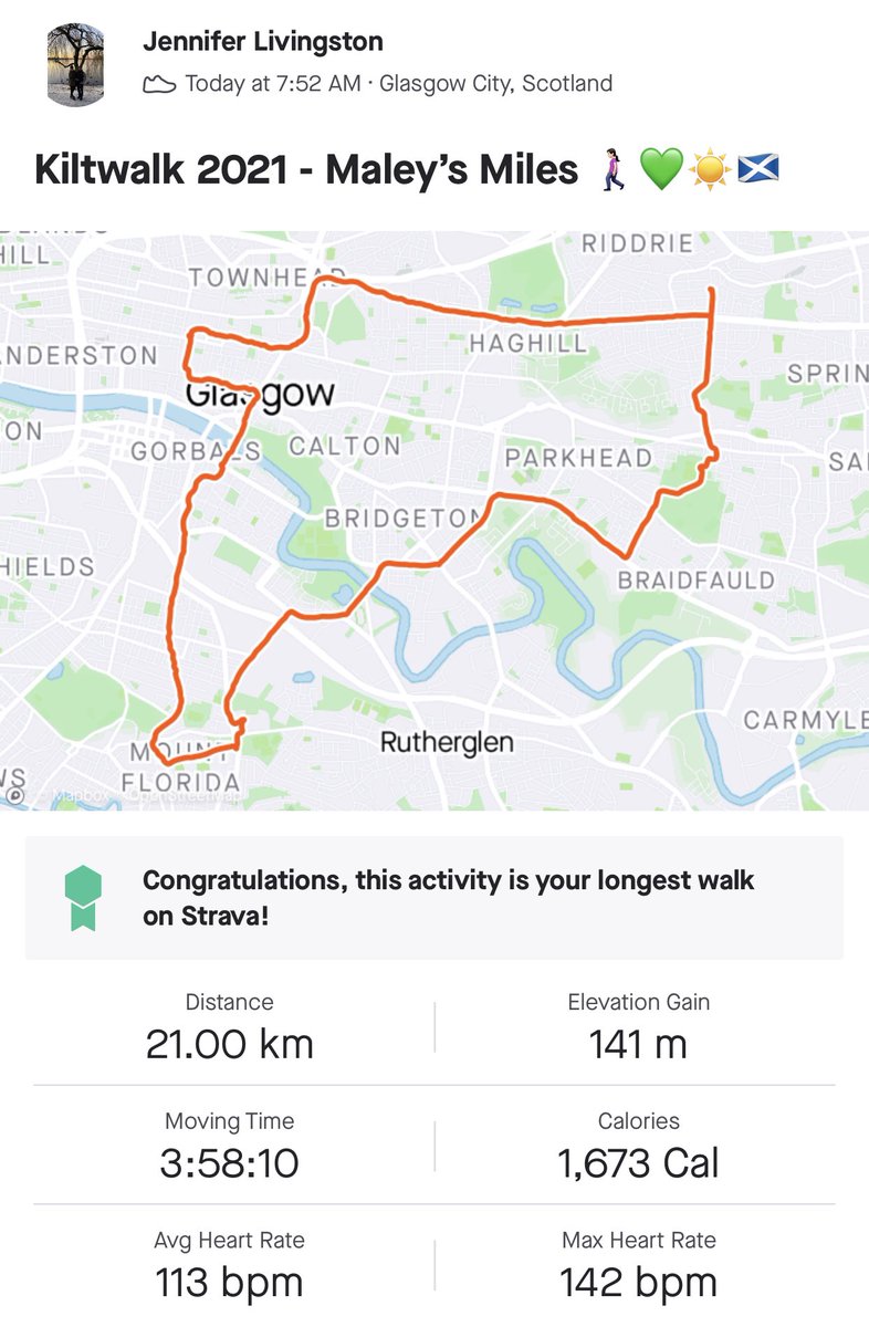 jenmcg21's tweet photo. 13 miles logged today for @thekiltwalk alongside the rising miles accumulated by the @CFCF_Supporters All donations in aid of @FoundationCFC #FootballForGood Fund πβ½οΈ #CFCFoundation #Kiltwalk2021
https://t.co/O2HgYwyklx https://t.co/uEHci4RhDR