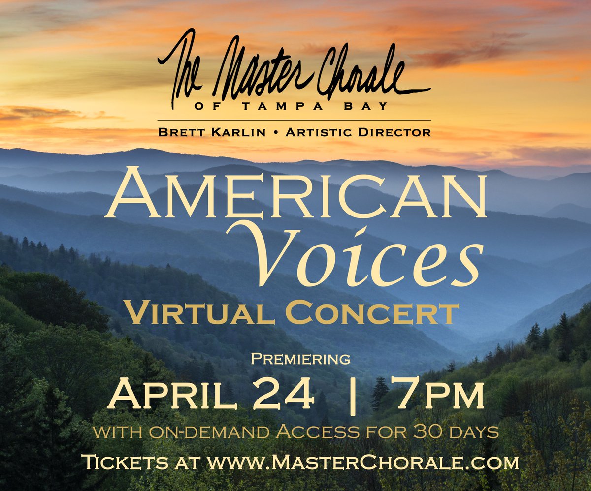 Our American Voices #VirtualConcert PREMIERES TONIGHT at 7pm with On-Demand viewing for 30 days! Tickets and Info at masterchorale.com/americanvoices… Each ticket purchased will be automatically entered in a drawing for 1 of 2 $150 <a href="/TBMiseEnPlace/">Mise en Place</a> Gift Cards!