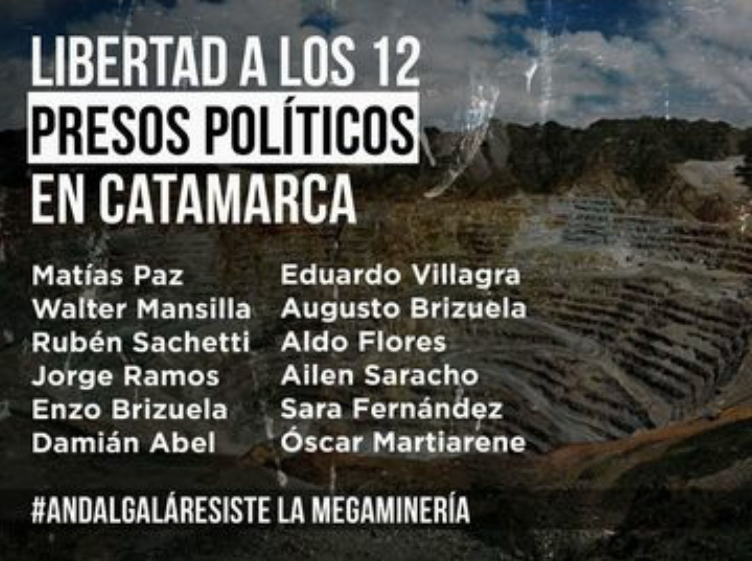 La situación de lxs compañerxs presxs en Andalgalá es absolutamente inadmisible y de una gravedad institucional inusitada.

<a href="/pietragallahora/">Horacio Pietragalla Corti</a> 

#LibertadALxsPresxsPoliticxs 👇👇👇