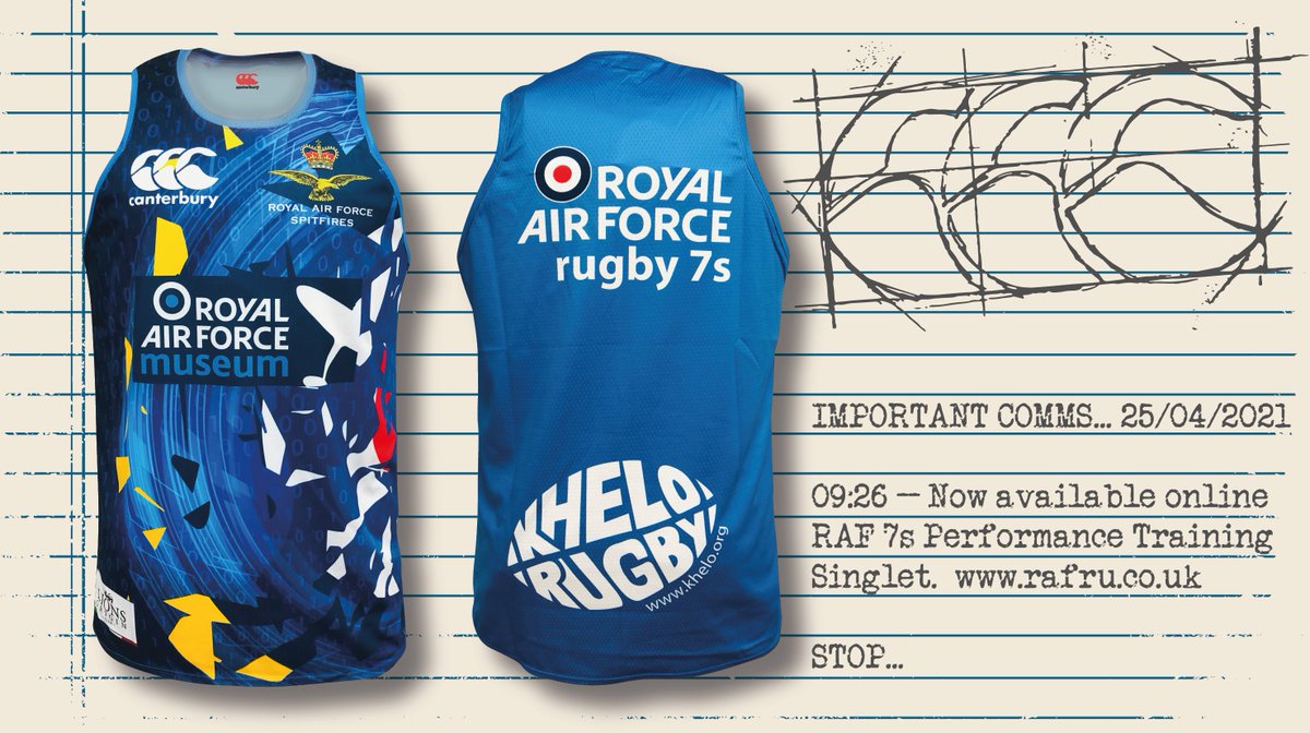 Important Comms..! rafru.co.uk <a href="/RAFRugbyUnion/">RAF Rugby Union</a> <a href="/rafrugby7s/">RAF Rugby 7s</a> <a href="/RAFRU_Women/">RAF Rugby Union Women</a> <a href="/RAFRU_Vultures/">RAFRU Vultures</a> <a href="/RAFMUSEUM/">RAF Museum</a> <a href="/RAFBBMF/">RAF BBMF</a> @RAFRugbyDev <a href="/canterburyNZ/">Canterbury</a> <a href="/KheloRugby/">Khelo Rugby by Future Hope</a> 
#CommittedToTheGame