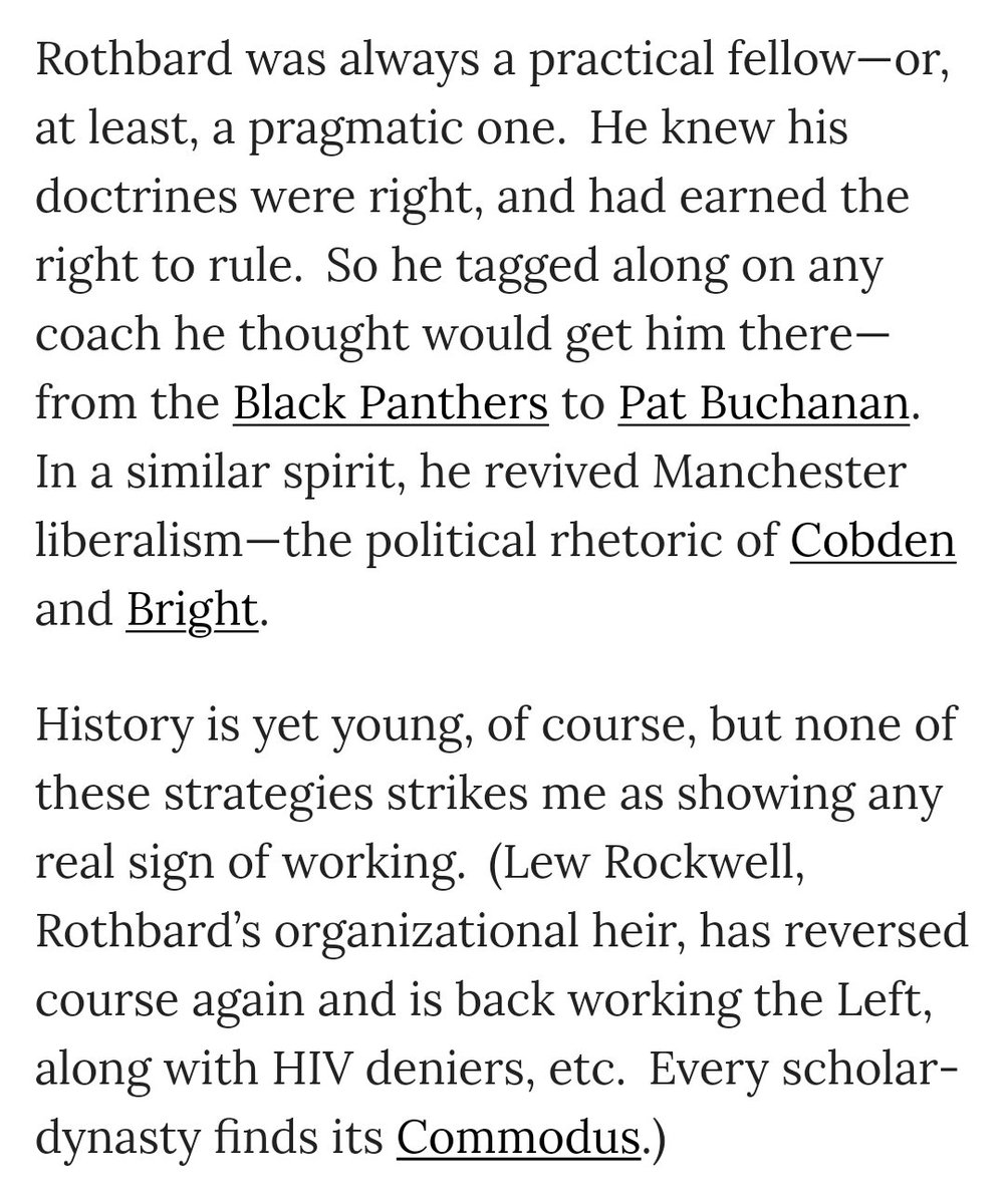 I do appreciate that Yarvin's criticism of Lew Rockwell is that he was too tolerant of the left in 2010.I wonder how much of the RRR paleo content he's ever read?