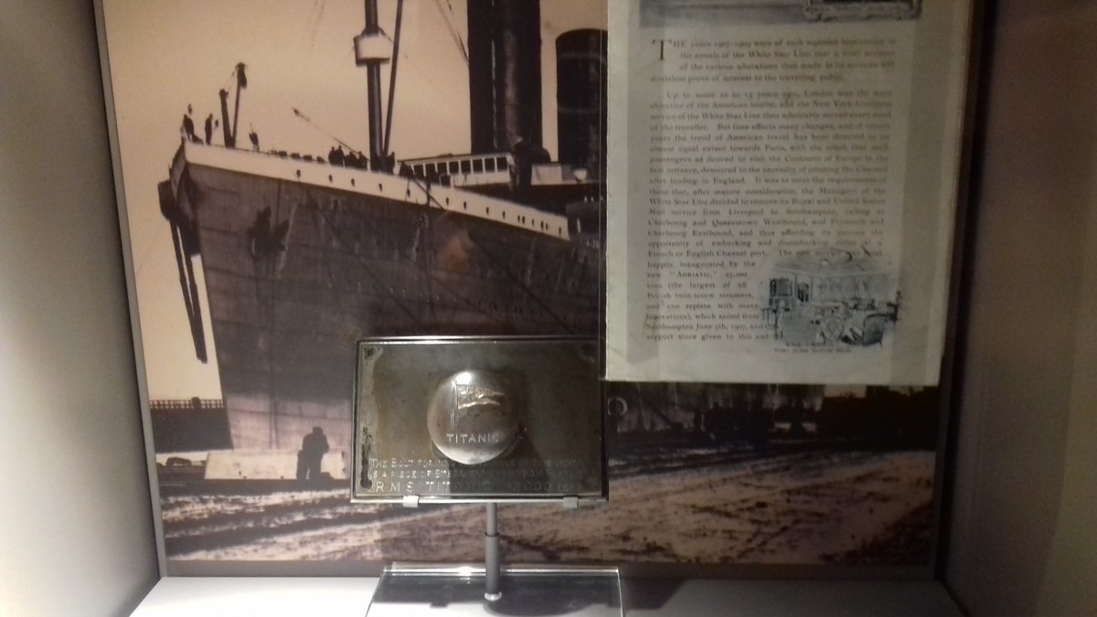 From Belfast, Titanic went straight to Southampton. The SeaCity museum here has some smaller recovered pieces, such as a watch that stopped when the ship sank. In 2017, they had the grand staircase centrepiece from Olympic on display. Fun steer-the-ship yourself interactive bit 2