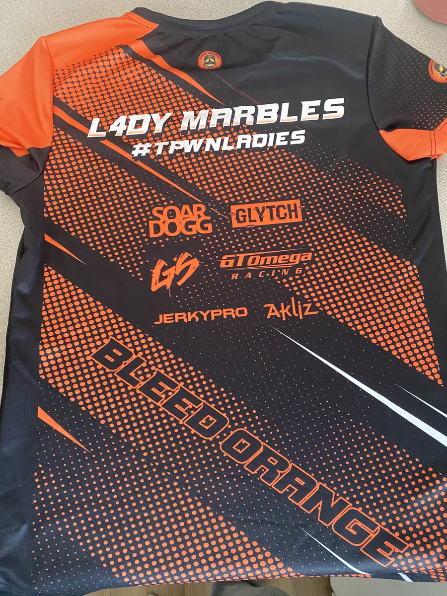 L4DY Marbles (@l4dy_marbles) on Twitter photo Yesss!
Look what showed up!
This jersey looks awesome!
Thank you <a href="/TeamPwnage/">Team Pwnage💀 | #BleedOrange</a>
As always <a href="/SoarDogg/">SoarDogg Apparel</a> nice!!
#TPwn #Tpwnladies <a href="/TPwnLadies/">Ladies of Team Pwnage</a> Yesss!
Look what showed up!
This jersey looks awesome!
Thank you <a href="/TeamPwnage/">Team Pwnage💀 | #BleedOrange</a>
As always <a href="/SoarDogg/">SoarDogg Apparel</a> nice!!
#TPwn #Tpwnladies <a href="/TPwnLadies/">Ladies of Team Pwnage</a>