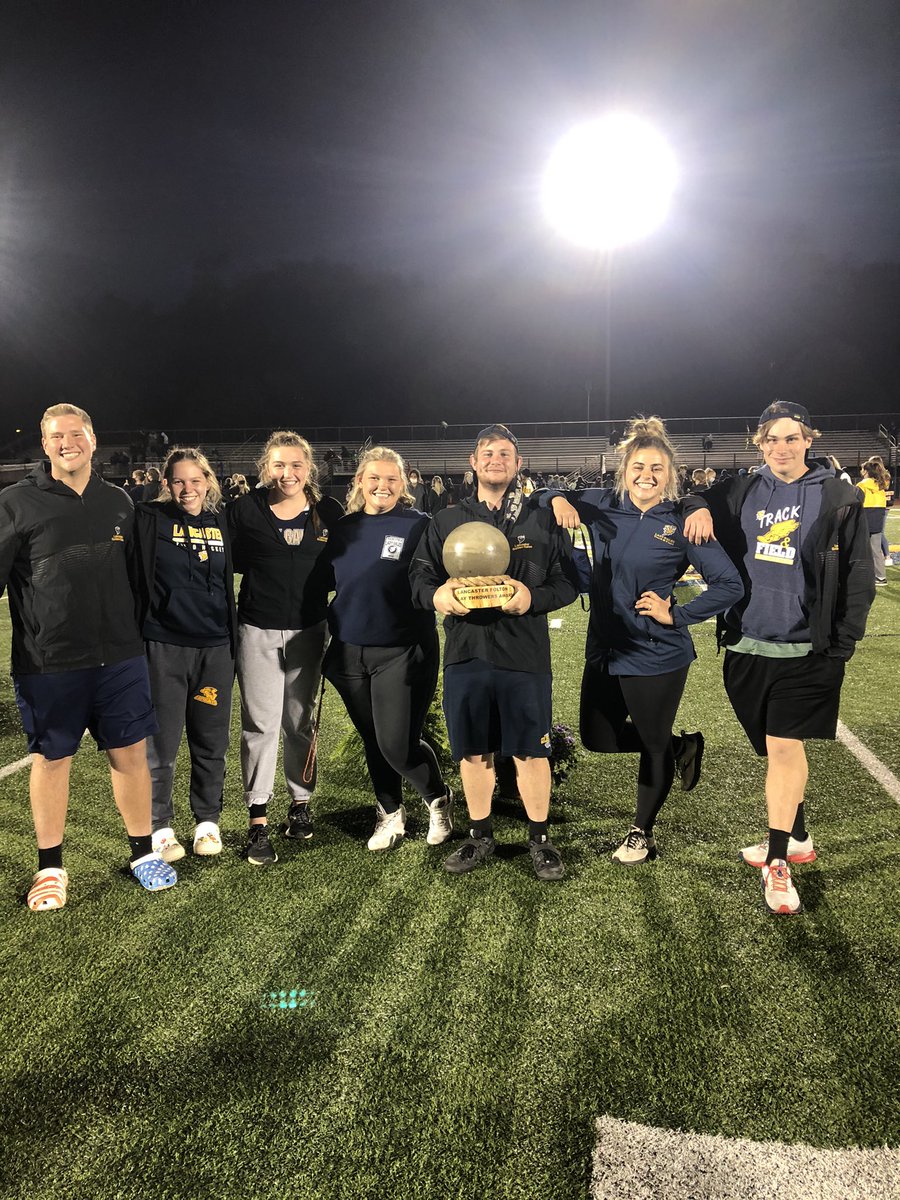 LThrows's tweet photo. The throwers bring back home the Slaters Stone Award after three years finishing second. One of the coolest traditions at the Fulton Relays! https://t.co/unJ6pXMTLR