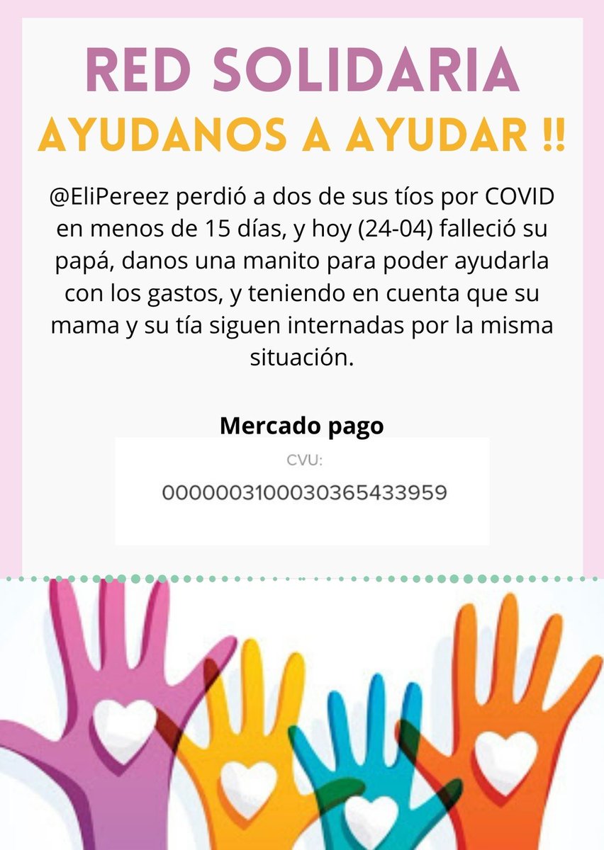 Lore_PerezA's tweet photo. Ayudemos a @EliPereez Es un momento muy difícil para ella y su familia 
Le das una mano solidaria?? https://t.co/GLJzxUfHDf