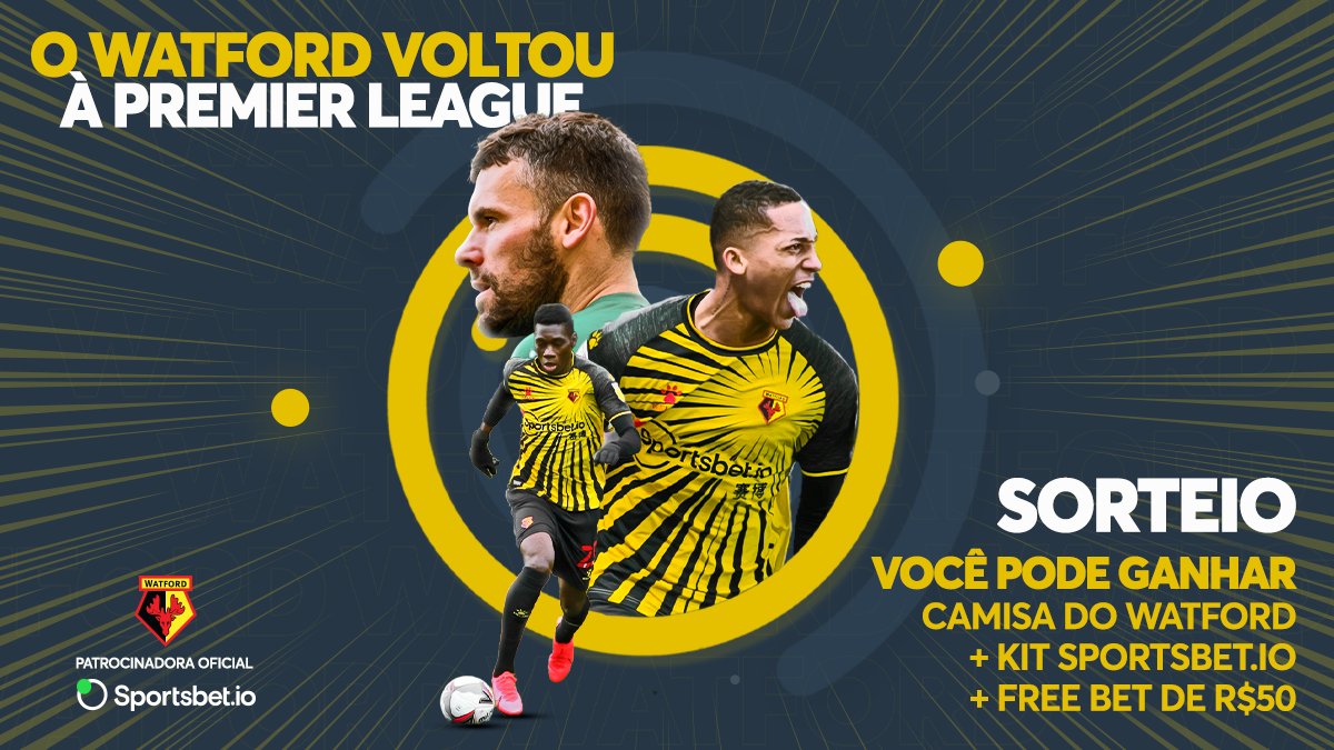 O #Watford tá de volta pra #PremierLeague e por isso tem #sorteio! Bora ganhar uma camisa linda dessas?
Pra participar é só:
➡️ Dar RT
➡️ Seguir <a href="/sportsbetiobr/">Dicas de Apostas</a> 

Segunda-feira a gente divulga o sorteio!