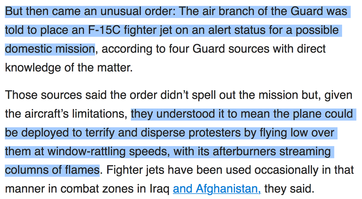 tl;dr in March 2020 *someone* gave illegal orders to intimidate/disperse George Floyd protestors in California with weapons of war