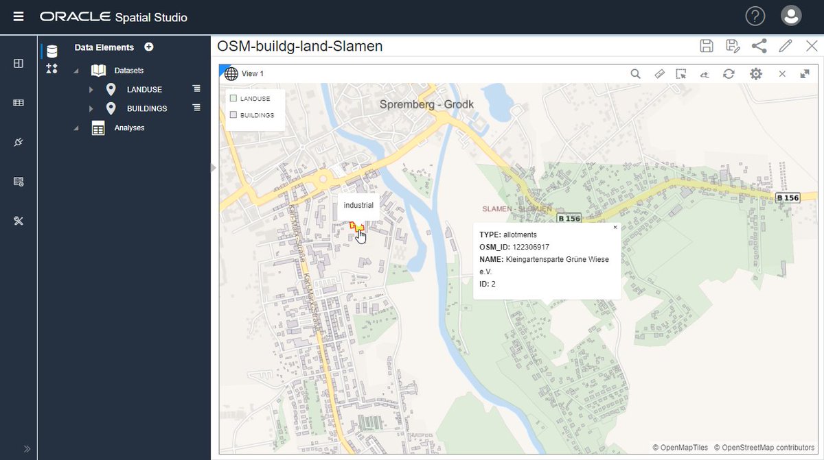 FriedholdMatz's tweet image. Wow, loaded OSM Shape data and built two layer project in 2 minutes in my #OracleATP