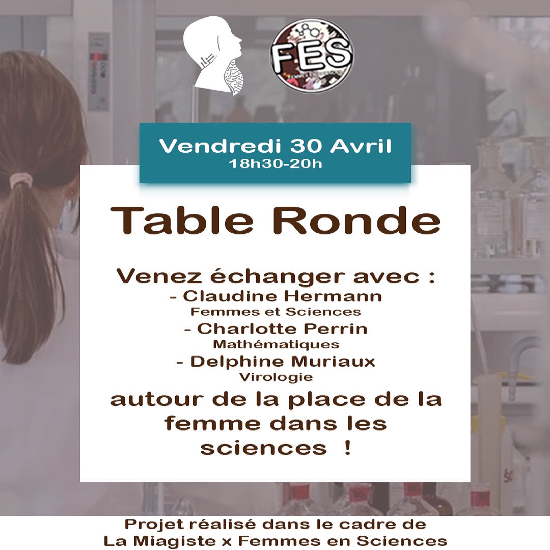 [Sciences : un domaine de femmes]

📢 L'AFNEUS et MIAGE Connection organisent la première table-ronde dans le cadre du projet "Sciences : un domaine de femmes.