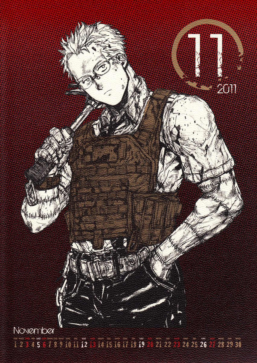 Shin from Dorohedoro's 2011 calendar