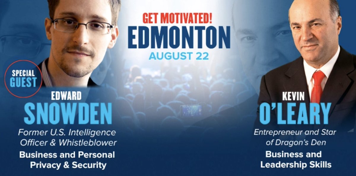 Snowden has previously done paid appearances at self-help events (below: from 8/2017), but this real estate seminar is on a completely different level than any I've seen before."If you don't want to grow your business — then don't get it [the audiobook the host was pumping]."