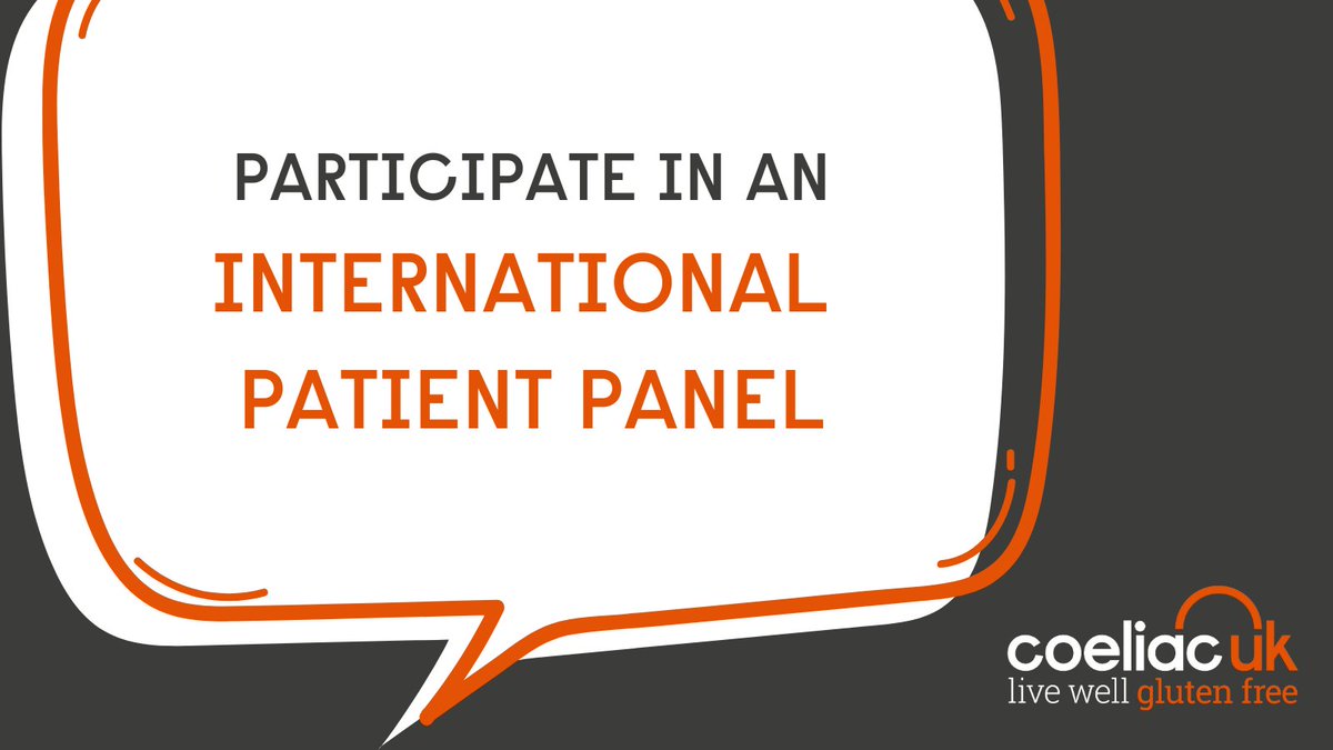 A leading pharmaceutical company has asked us to assist in finding up to four people with coeliac disease to participate in an international patient panel. 

Find out more and register your interest here:  coeliac.org.uk/Intpatientpanel 

#CoeliacDisease