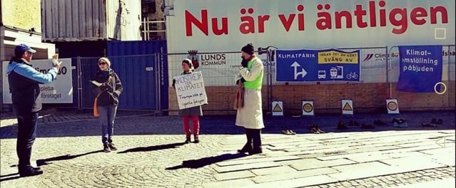 Shoestrike in Lund - Sweden Saturday, April 24 #ClimateStrike #Shoestrike #shoeprotest