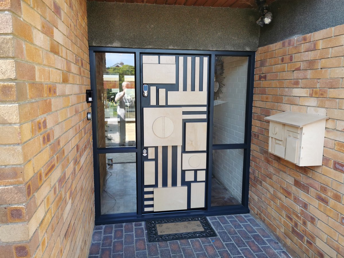 Door and frame made and fitted with matching postbox for a lovely customer