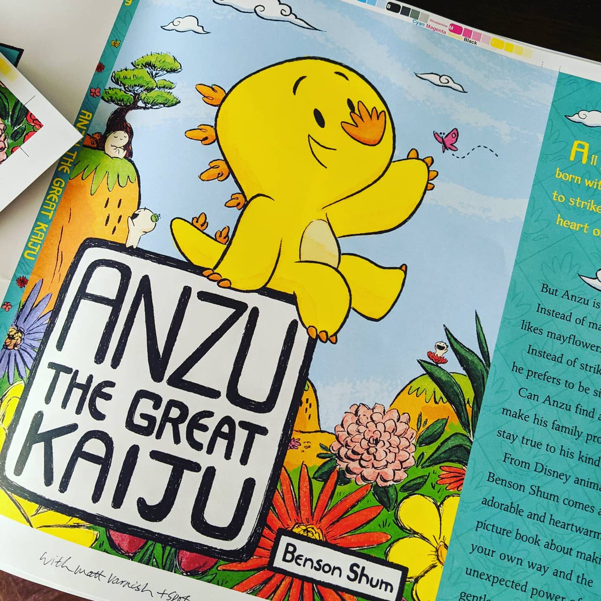 Benson Shum S Tweet Color Proofs Of Anzu The Great Kaiju Arrived Thank You Aramkimart Mekishatelfer And The Whole Team At Roaring Brook For Sending These It S Also Indiebookstoreday Pre Order Your