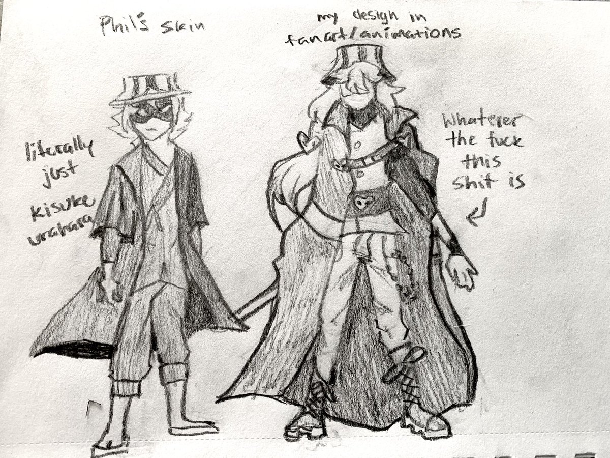 the duality of man -soda

warm-up sketch for today 
#philzafanart [<a href="/vibesoda/">Alyx🍉</a>]