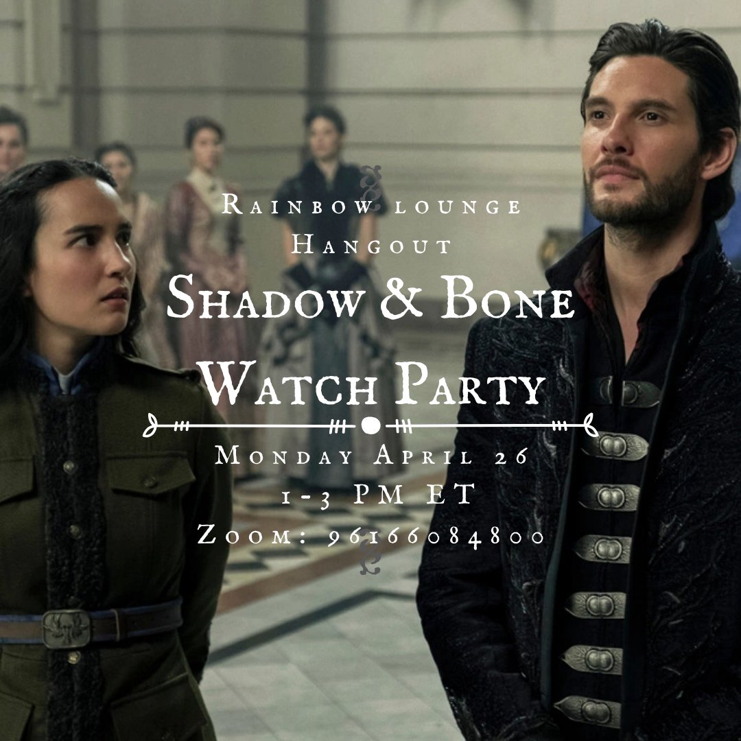 Loved the YA Series? Come watch Shadow &amp; Bone with us about sinister forces plotting against a young soldier after she reveals a magical power that may unite her world.
Time: Monday April 26 1-3PM EST
Zoom: mit.zoom.us/j/96166084800