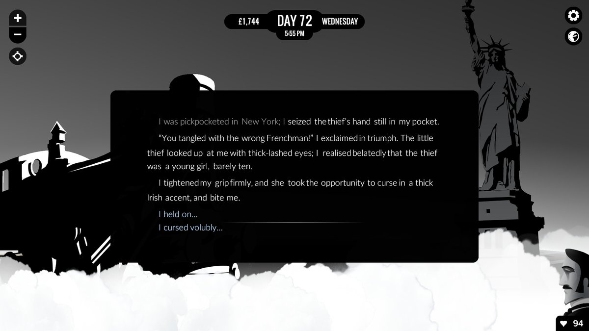 also going to say if you haven't already tried 80 Days ($3.24), a grand new twist and interactive telling of Around The World In 80 Days, you really, really should. one of the best. old school interactive fiction fans will especially love it!  https://store.steampowered.com/app/381780/80_Days/