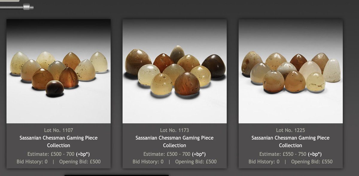 So, I can't keep all the pieces for my kids' Candy Land game together for more than a week, and you're telling me you are selling three sets of gaming pieces from the 3rd-7th century CE in the same auction?!?