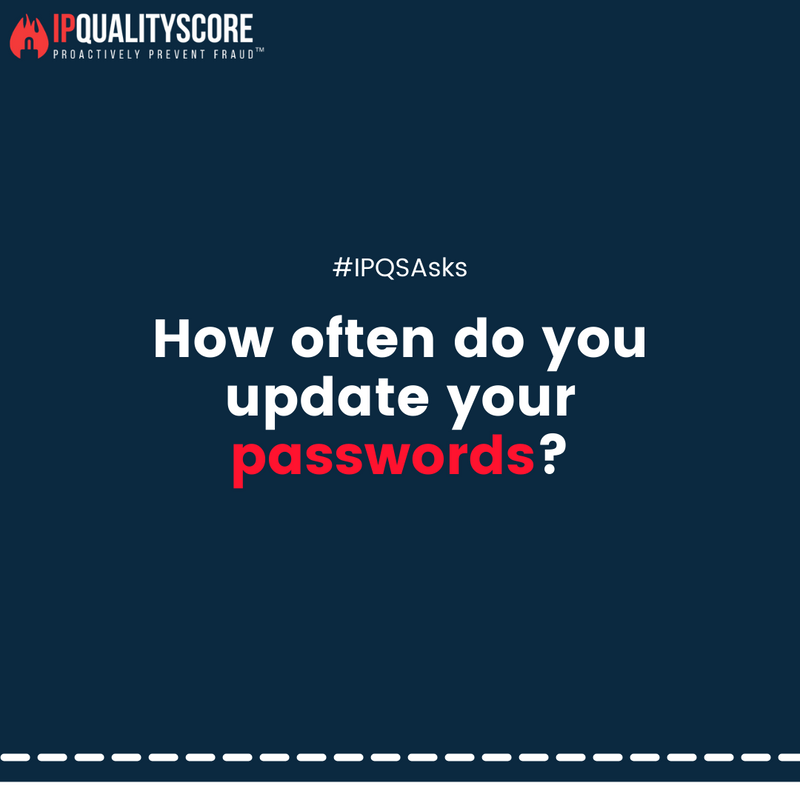 IPQS's tweet image. ⌨️ Updating your password regularly can help remove the risk of fraud incase of a breach and can help prevent people from getting access to saved passwords.
 
🤔 How often do you update your password? Let us know down below!

#IPQS #PasswordUpdate #ChangePassword