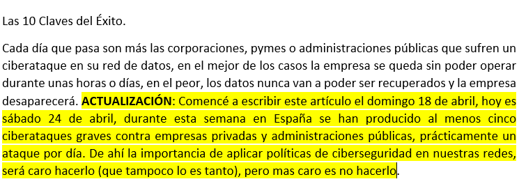 Comencé a escribir el próximo artículo de GLIDER.es el domingo pasado, hasta hoy en España se han cometido al menos cinco ciberataques graves, de las peores semanas que recuerdo, casi uno por día. ¿Todavía crees que la ciberseguridad no es importante?
