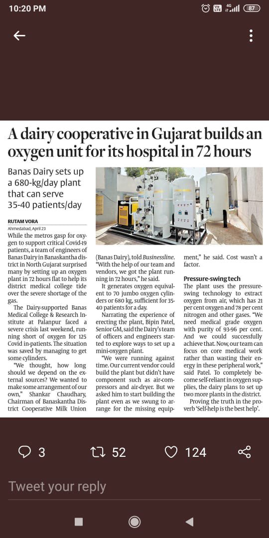 AvadhMaheshwar2's tweet photo. Oxygen unit built in 72 hrs https://t.co/j9zH4pQLEL