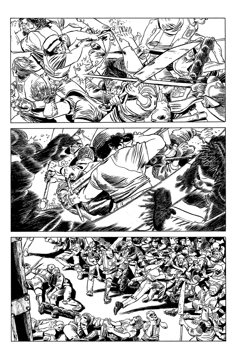 ianmacewan's tweet image. Looking back at some line art from my @ImageComics series MCMLXXV with writer Joe Casey #sequentialsaturday